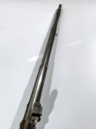 Frankreich, Steinschlossgewehr  ähnlich Typ 1816/21 ,Kaliber 17,6 mm, Gesamtlänge 137 cm, Gewicht 3,96 kg, Laufmarkierung ELG ,Schloßmarkierung Modell  Royal St.Etienne schlecht lesbar, alle Metallteile gemarkt, eventuell für einen deutschen Kleinstaat ,