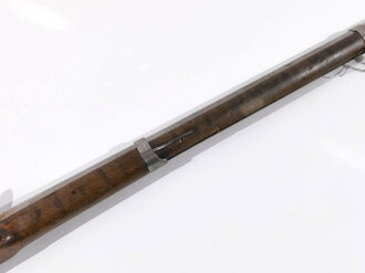 Frankreich, Steinschlossgewehr  ähnlich Typ 1816/21 ,Kaliber 17,6 mm, Gesamtlänge 137 cm, Gewicht 3,96 kg, Laufmarkierung ELG ,Schloßmarkierung Modell  Royal St.Etienne schlecht lesbar, alle Metallteile gemarkt, eventuell für einen deutschen Kleinstaat ,