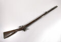 Frankreich, Steinschlossgewehr  ähnlich Typ 1816/21 ,Kaliber 17,6 mm, Gesamtlänge 137 cm, Gewicht 3,96 kg, Laufmarkierung ELG ,Schloßmarkierung Modell  Royal St.Etienne schlecht lesbar, alle Metallteile gemarkt, eventuell für einen deutschen Kleinstaat ,