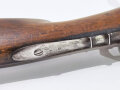 Frankreich, Perkussionsgewehr ähnlich Typ 1816/21, Kaliber 17,4 mm, Gesamtlänge 140 cm, Gewicht 4 kg, Laufmarkierung 1816,1821,Schloßmarkierung  schlecht lesbar, alle Metallteile gemarkt, eventuell für einen deutschen Kleinstaat,  Hahn ergänzt