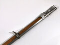 Frankreich, Perkussionsgewehr ähnlich Typ 1816/21, Kaliber 17,4 mm, Gesamtlänge 140 cm, Gewicht 4 kg, Laufmarkierung 1816,1821,Schloßmarkierung  schlecht lesbar, alle Metallteile gemarkt, eventuell für einen deutschen Kleinstaat,  Hahn ergänzt