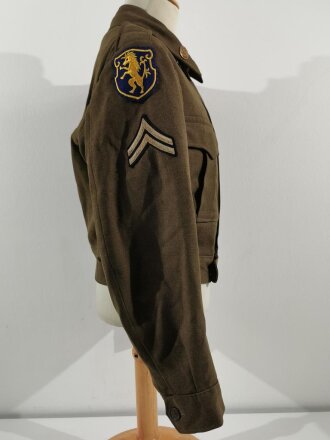 U.S. USFA United States Forces in Austria, wool field jacket dated 1944, size 38XL.