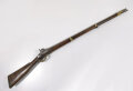 Württemberg, Perkussionsgewehr Bürgerwehr, Hersteller Sautter Stuttgart, Kaliber 17,2 mm, Gesamtlänge 142 cm, Gewicht 4,1 kg, Schaftreperatur mit Eisenbändern verstärkt, Haltefeder am Mündungsring fehlt, mit Schraube befestigt,