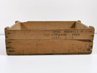 U.S. 1944 dated wood crate for "Mash corned beef" cans