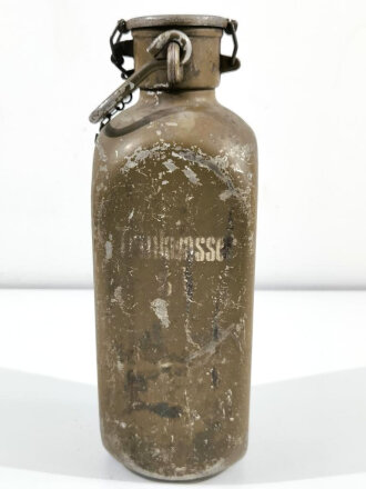 5 Liter Trinkwasser Kanne Wehrmacht. Originallack, Verschluss gängig