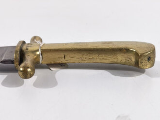 Preussen, herzöglich anhaltischer Hirschfänger Modell 1810 für Scharfschützenkompanien, nicht aufpflanzbar,Truppenstempel auf Parierstange, Hersteller- und Abnahmestempel auf Klinge