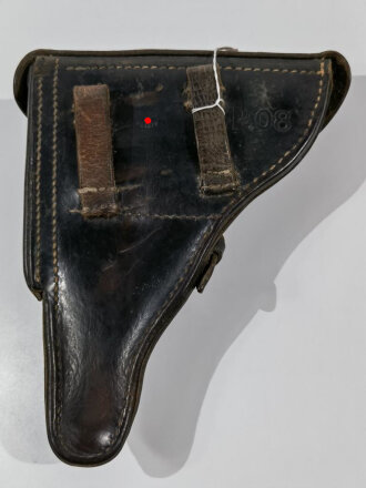Koffertasche für Pistole P08 der Wehrmacht. getragenes Stück, datiert 1941