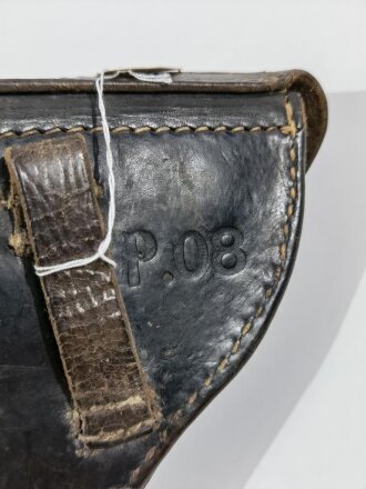 Koffertasche für Pistole P08 der Wehrmacht. getragenes Stück, datiert 1941