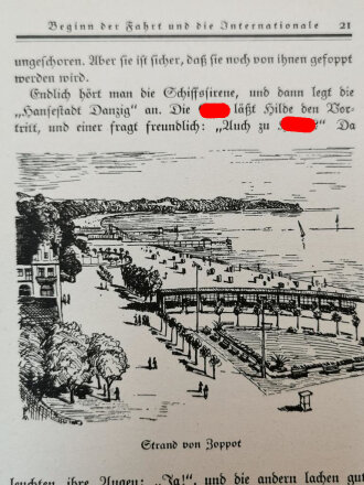 "Deutsche Mädel auf Vorposten" Erzählungen aus der Kampfzeit 1930/31, datiert 1934, 95 Seiten, im Schutzumschlag, letzte und erste Seite geklebt