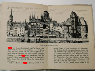 "Deutsche Mädel auf Vorposten" Erzählungen aus der Kampfzeit 1930/31, datiert 1934, 95 Seiten, im Schutzumschlag, letzte und erste Seite geklebt