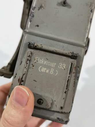 Flakvisier 33 zur 3,7cm Flugabwehrkanone der Wehrmacht, ungereinigtes Stück, Originallack