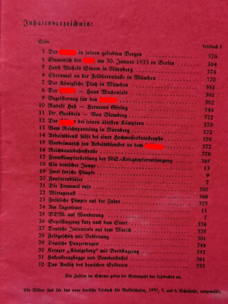 "Vom Werke des Führers" 10. Bilderheft zu den deutschen Lesebüchern, datiert 1935, 32 Seiten, gebraucht