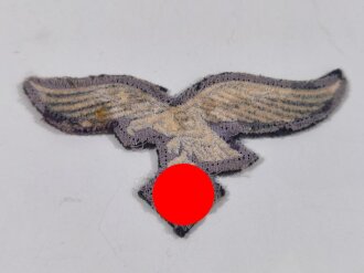 Luftwaffe, Brustadler für Mannschaften, leicht getragenes Stück,  rückseitig mit Kleberesten