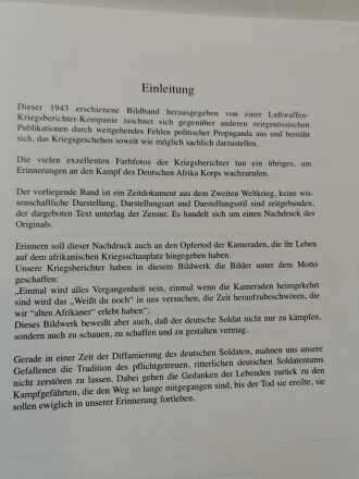 "Balkenkreuz über Wüstensand" Farbbilderwerk vom Deutschen Afrikakorps, 159 Seiten, gebraucht, Nachdruck von 1943