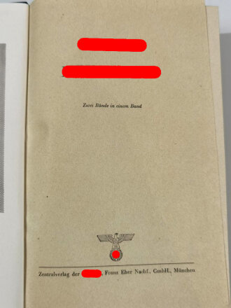 Adolf Hitler " Mein Kampf", blaue Ganzleinenausgabe von 1942