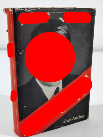 Adolf Hitler " Mein Kampf", blaue Ganzleinenausgabe von 1936, mit Schutzumschlag