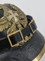 Preußen, Pickelhaube für Mannschaften, Kammerglocke des Füsilier Regiment 40. Kinnriemen neuzeitliche Reproduktion