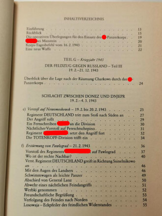 "Division Das Reich der Weg der 2. SS-Panzer-Division 1943 Teil IV", 456 Seiten, ca DIN A5, gebraucht