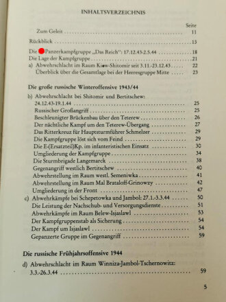 "Division Das Reich der Weg der 2. SS-Panzer-Division 1941-1943 Teil V", 621 Seiten, ca DIN A5, gebraucht