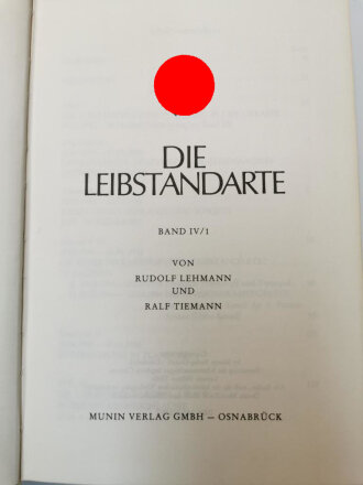 "Die Leibstandarte" Band IV/1" 385 Seiten mit Karten und Skizzen, gebraucht, A5