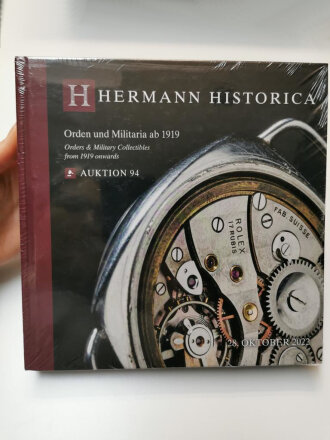 Auktionskatalog "Hermann Historica Auktion 94 - Orden und Militaria bis 1919", DIN A5, noch eingepackt