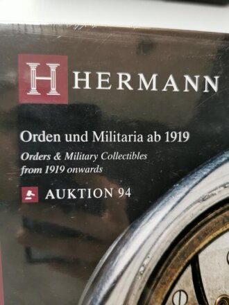 Auktionskatalog "Hermann Historica Auktion 94 - Orden und Militaria bis 1919", DIN A5, noch eingepackt