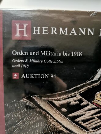 Auktionskatalog "Hermann Historica Auktion 94 - Orden und Militaria bis 1918", DIN A5, noch eingepackt
