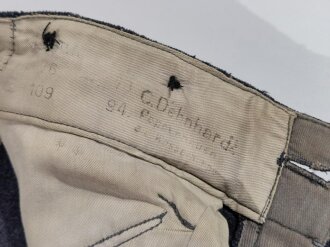 Luftwaffe, gerade Hose für Mannschaften. getragenes Kammerstück in gutem Zustand, leider unsachgemäß gekürzt