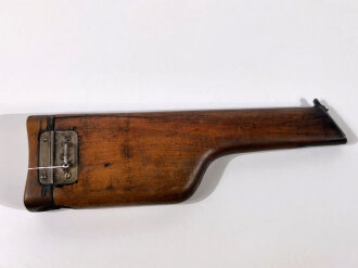 Kaiserreich und 1.Weltkrieg, Anschlagkasten für Pistole C96. gebraucht, eine Schraube neuzeitlich ergänzt