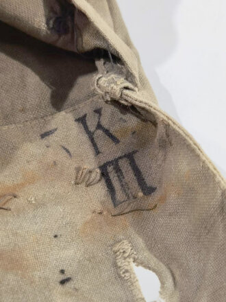 1. Weltkrieg , feldgrauer Zeltzubehörbeutel , gebrauchtes Kammerstück des "13.I.R"
