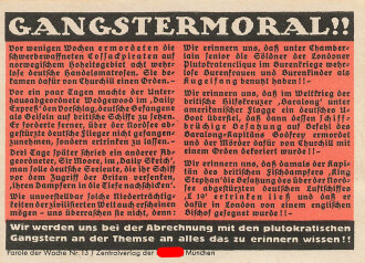 Parole der Woche Nr. 13, "Gangstermoral!!",...