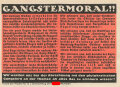 Parole der Woche Nr. 13, "Gangstermoral!!", Zentralverlag der NSDAP, 7,5 x 10 cm