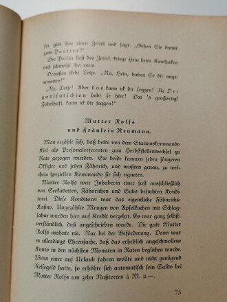 "Splissen und Knoten" - heiteres aus der kaiserlichen Marine, datiert 1931, 211 Seiten, gebraucht, DIN A5,