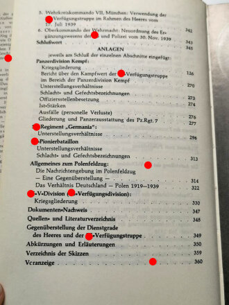 "Division Das Reich der Weg der 2. SS-Panzer-Division 1934-1939 Teil I" 360 Seiten, gebraucht, DIN A5