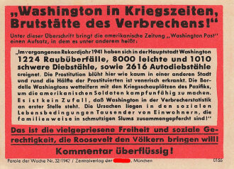 Parole der Woche Nr. 32/1942, "Washington in...