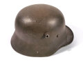 Österreich 1.Weltkrieg, Stahlhelm nach deutschem Muster "ET64"  Originallack, Inneneinrichtung original, ein Lappen in alter Zeit Kammermäßig repariert