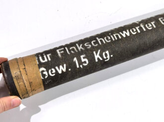 "Kohlentransportbüchse" für Flakscheinwerfer 60cm  datiert 1938, mit Inhalt