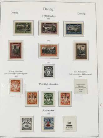 Freie Stadt Danzig, umfangreiche Sammlung Briefmarken