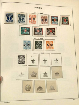 Freie Stadt Danzig, umfangreiche Sammlung Briefmarken