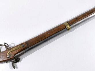 Württemberg, Perkussionsgewehr für Bürgerwehr 1848,  Königliche Württembergische Gewehrfabrik Oberndorf Kaliber 17,1mm, Gesamtlänge 142 cm, Messingbeschläge, Hahnschraube fehlt