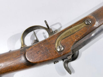 Württemberg, Perkussionsgewehr für Bürgerwehr 1848,  Königliche Württembergische Gewehrfabrik Oberndorf Kaliber 17,1mm, Gesamtlänge 142 cm, Messingbeschläge, Hahnschraube fehlt