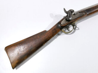 Württemberg, Perkussionsgewehr für Bürgerwehr 1848,  Königliche Württembergische Gewehrfabrik Oberndorf Kaliber 17,1mm, Gesamtlänge 142 cm, Messingbeschläge, Hahnschraube fehlt