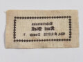 Reichsarbeitsdienst Namensetikett "Arbeitsmann Dietl Abt. K9/212 Trupp 1" 35 x 60mm