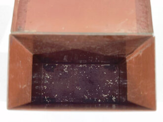 Blechkasten für eine Sanitätskiste ( Jodoform Mull 10% ) , original lackiert, 11,5 x 6 x 20,5cm
