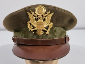 U.S. WWII Officers crusher cap. Soft leather visor partly...