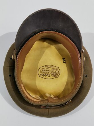 U.S. WWII Officers crusher cap. Soft leather visor partly loose, otherwise in very good condition. Size 57