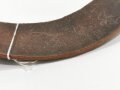 Kaiserreich, Hinterschirmleder für Pickelhaube, Gesamtlänge 24,5cm, neuzeitliche Anfertigung
