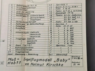 "Bauplan-Sammlung erprobter Flugmodelle Nr. 2 Segelflugmodell Baby" gebraucht