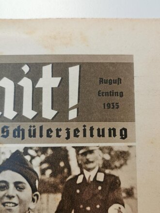 "Hilf Mit!" Illustrierte deutsche Schülerzeitung, Nr.11, 32 Seiten, August Ernting 1935, gelocht, A4
