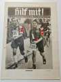 "Hilf Mit!" Illustrierte deutsche Schülerzeitung, Nr.11, 32 Seiten, August Ernting 1935, gelocht, A4